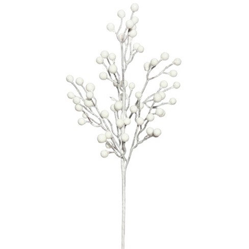 Vickerman 22 Artificial White Glitter Outdoor Berry Spray. Includes 6  Sprays Per Pack. : Target