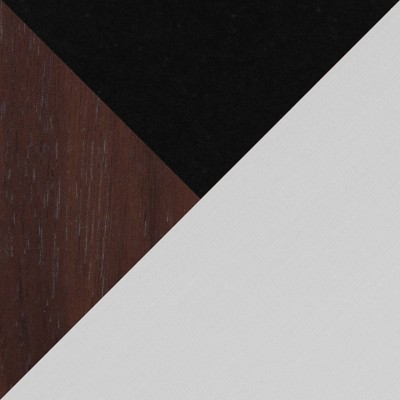 Adjustable Black Metal and Walnut Wood Floor Lamp with White Shade