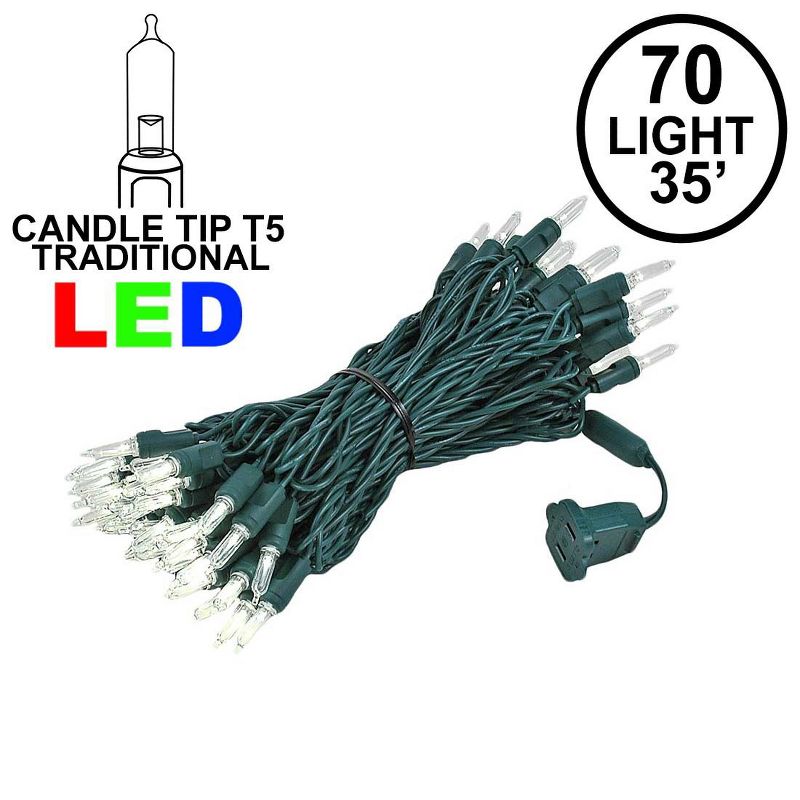 Novelty Lights 70 Light T5 Traditional LED Christmas Mini Light Set (35 feet), 2 of 9