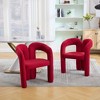 NicBex Set of 2 Modern Accent Chair,Teddy Barrel Side Chairs,Upholstered Armchair for Bedroom,Reading Room - 2 of 4