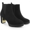 Perphy Women's Platform Round Toe Chunky Heels Ankle Chelsea Boots - 4 of 4