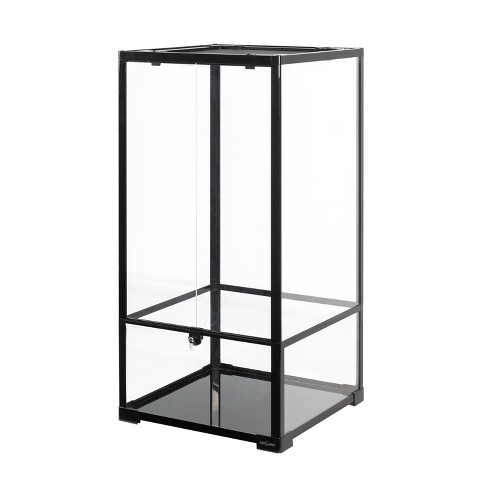 Reptizoo Reptile Glass Terrarium Tank Double Hinge Door With Screen