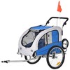 Aosom Dog Bike Trailer 2-In-1 Pet Stroller with Canopy and Storage Pockets - image 4 of 4