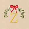 Linum Home Textiles Christmas MISTLETOE MONOGRAM - Embroidered Luxury 100% Turkish Cotton Hand Towels (Set of 2) - 3 of 3