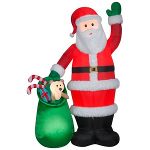 Gemmy Christmas Inflatable Luxe Santa with Toy Bag, 9 ft Tall, Multi - 1 of 2