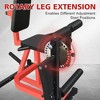 NAYSAYE Adjustable Leg Extension and Curl Machine Heavy Duty Rotary Trainer for Lower Body Strength Training, Black and Red, 38.98"*34.45"*9.25" - 2 of 4