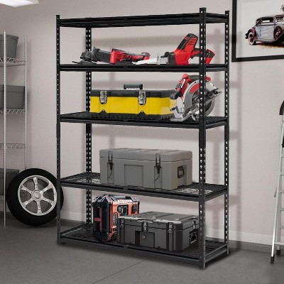 5-Tier Heavy Duty Wire Storage Shelves, 2000 Lbs Capacity, Easy Assembly Metal Storage Rack Shelves, 48 x 18 x 72 Inch for Garage, Basement, Pantry