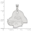 Black Bow Jewelry Sterling Silver East Carolina Pirates NCAA Extra Large Pendant - 2 of 3