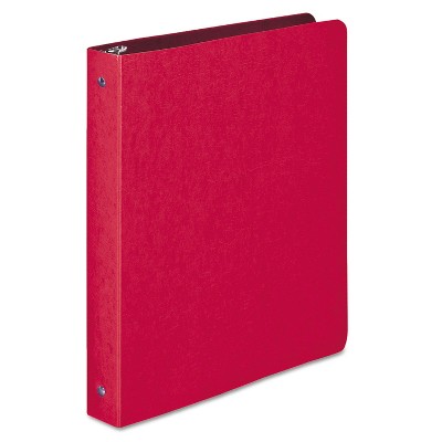 Wilson Jones PRESSTEX Round Ring Binder 1" Cap Executive Red 38619