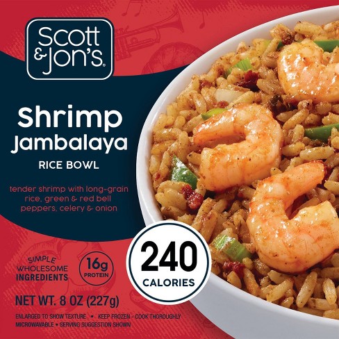 Scott & Jon's Gluten Free Frozen Shrimp Jambalaya Rice Bowl - 8oz : Target