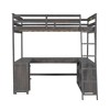 NicBex Twin/Full Size  Loft Bed with U-Shaped Desk,Space-Saving Twin Loft Bed with Drawers, Storage Shelves,Multifunctional Loft Bed for Kids & Teens - 2 of 4