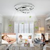 Bella Depot 24" Modern Bronze Flush Mount Ceiling Fan with Dimmable Light, 6-Speed Reversible with Remote and APP Control - 4 of 4