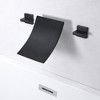 SUMERAIN Waterfall  Wall Mount Bathtub Faucet 3 Holes Tub Filler Matte Black High Flow with Valve - 4 of 4