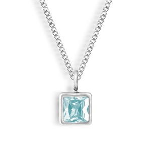 EVRY JEWELS WATERPROOF Gold or Silver Plated Faye Birthstone Necklace - 1 of 2