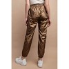 Women's Metallic Utility Cargo Pant - GiGiO - 2 of 4