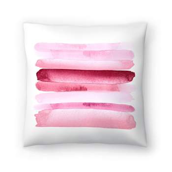 Americanflat Abstract Neutral Move Forward Modern Pink By Amy Brinkman Throw Pillow
