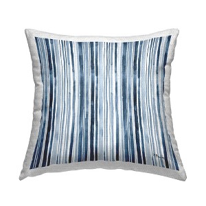 Stupell Industries Asymmetrical Blue Stripes, 18 x 18 - 1 of 3