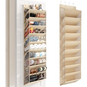 Narrow Profile Over-Door Organizer - Large Pockets Maximize Capacity in Minimal Space for Boots & Everyday Shoes - 1 of 4