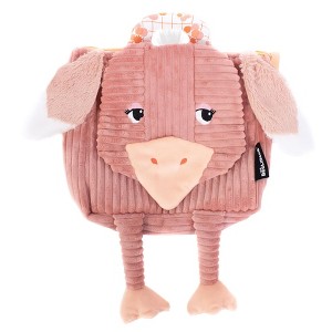 TriAction Toys Les Deglingos Corduroy Backpack Plush | Pomelos the Ostrich - 1 of 2