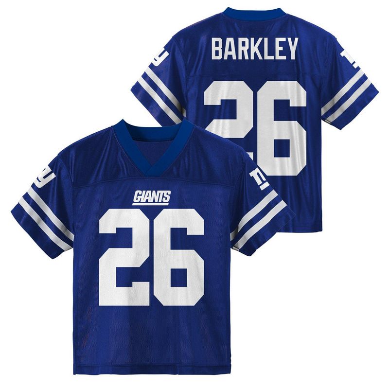 NFL New York Giants Boys' Short Sleeve Barkley Jersey, 1 of 4