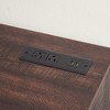 NicBex Fireplace TV Stand with Open Glass Storage Shelves Modern Media Enterainment Center with USB Charging Outlet & Electric Fireplace Insert - 4 of 4