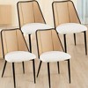 NicBex Dining Chair Set of 4 Modern Rattan Backrest Side Chair with Cushion Seats for Kitchen,Dining Room - 2 of 4