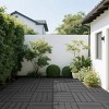 Syemin Carpet Tiles 44 Packs of Terrace Decking Tiles Waterproof for All-Weather Use, Backyard Pool Plastic Decking Tiles, Gray, 12"*12"*0.8" - 4 of 4