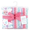 Hudson Baby Infant Girl Cotton Flannel Burp Cloths, Mermaid, One Size - 2 of 4