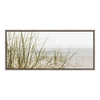 Calming Coastal Beach Grass Landscape Canvas Print