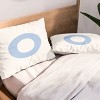 Deny Designs Standard April Lane Art Block Blue Monogram O Microfiber Printed Pillow Sham - 2 of 3