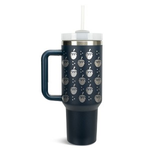 100 North Strawberry Fruit Happy Summer Vibes 40 oz. Stainless Steel, Large Water Bottle Coffee Mug, Spill & Leak Resistant, Thermal Travel Tumbler - 1 of 1