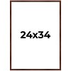 PosterPalooza | Classic Modern Brown Picture Frame - UV Acrylic, Foam Board Backing, Hanging Hardware - 2 of 4