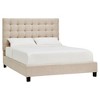 King Ascott Hill Button Tufted Bed Oatmeal - Inspire Q: Upholstered Panel, Wood Frame, Box Spring Required - 2 of 4