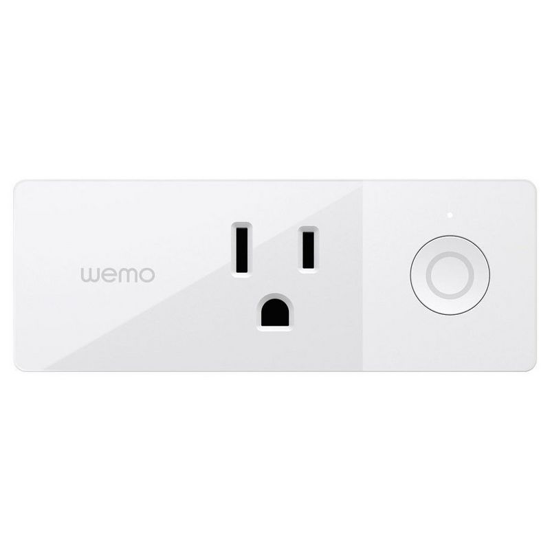 WEMO Mini Smart Outlet Plug Wi-Fi Enabled - White (F7C063), 1 of 10