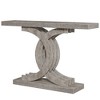 Resenkos Entryway Table, Console Sofa Table,39" Farmhouse Console Table Entryway Table with Geometric Base,Grey - 4 of 4