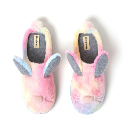 Dearfoams Adult Unisex Easter Bunny Clog Slipper - Multi Tie Dye Size XXS