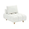 30 inches long, Teddy Sofa Fabric, with spacious and comfortable seat, for Apartment Office Living Room -Beige - 4 of 4
