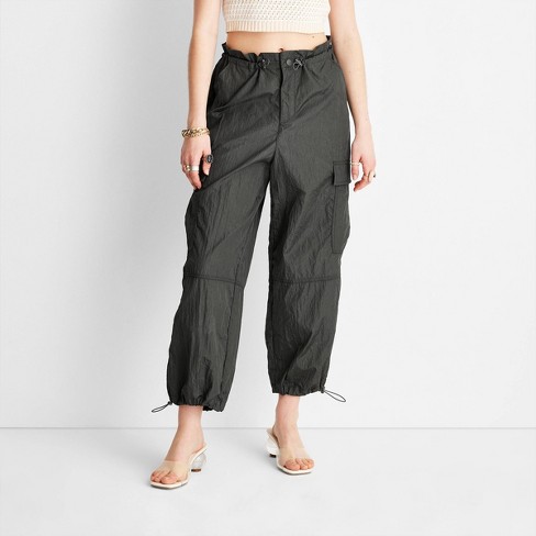 Women's Utility Nylon Cargo Pants - Future Collective™ with Alani Noelle  Charcoal Gray M
