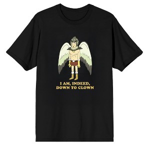 Rick & Morty Bird Person is Indeed Down to Clown on Black Short Sleeve Adult T-Shirt - 1 of 2