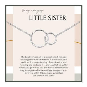 HOPE LOVE SHINE Little Sister Necklace Silver Gold – Gift from Big Sister, Younger Sister Birthday - 1 of 4