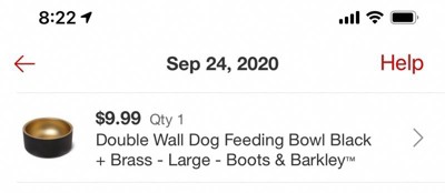 Double Wall Dog Feeding Bowl Black + Brass - Large - Boots & Barkley™ :  Target