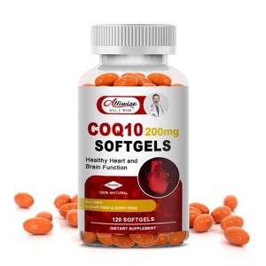 Alliwise CoQ10 200mg Coenzyme Q10 Supplements, Antioxidant Heart Health & Energy Support, 120ct - 1 of 4
