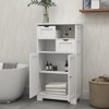 Garvee Bathroom Floor Cabinet, Wooden Freestanding Bathroom Cabinet Organizer with Open Shelf, 2 Adjustable Drawers & 2 Doors, White - 2 of 4