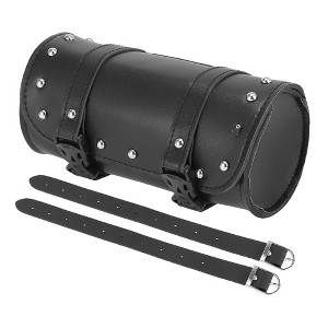 Unique Bargains Motorcycle Cycling Storage Pouch Bag Waterproof Faux Leather Black - 1 of 4