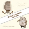 YOOCOZZ Patio Rattan Egg Chair with Rocking Function for Garden and Balcony - 4 of 4