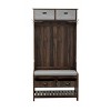 69'' Entryway Hall Tree with Storage Bench featuring Hooks and Drawers,3-in-1 Coat Rack for Mudroom or Hallway-The Pop Home - 3 of 4