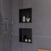 ALFI ABNP1212-BB 12Inch x 12Inch Brushed Black PVD Stainless Steel Square Single Shelf Shower Niche - 3 of 4