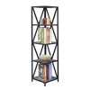 Tucson Metal 5 Tier Corner Bookcase - Johar Furniture - 3 of 3