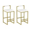 Okak Upholstered Velvet Bar Stools Set of 2, Modern Kitchen Counter Height Stools with Square Seat for Kitchen Island, Dining Room - 3 of 4