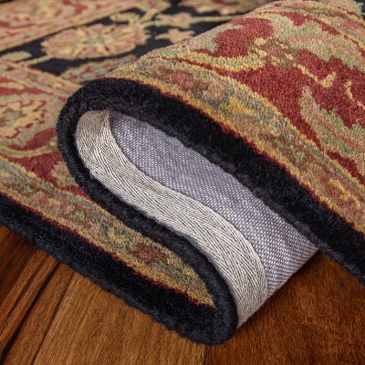 Navy and Red Hand-Tufted Wool 6' x 9' Area Rug